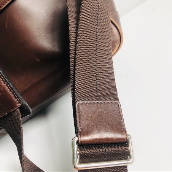 Coach Messenger Bag Brown Leather Laptop Bag - Picture 4 of 9